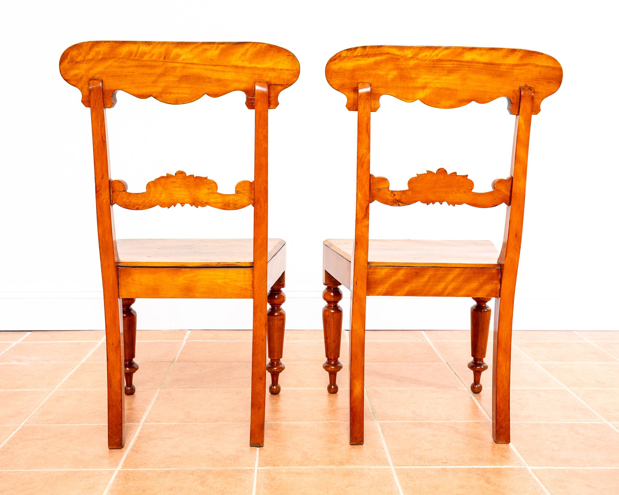 Paire de chaises suédoises Biedermeier Karl Johan Gustavian Fine Antique en vente 8