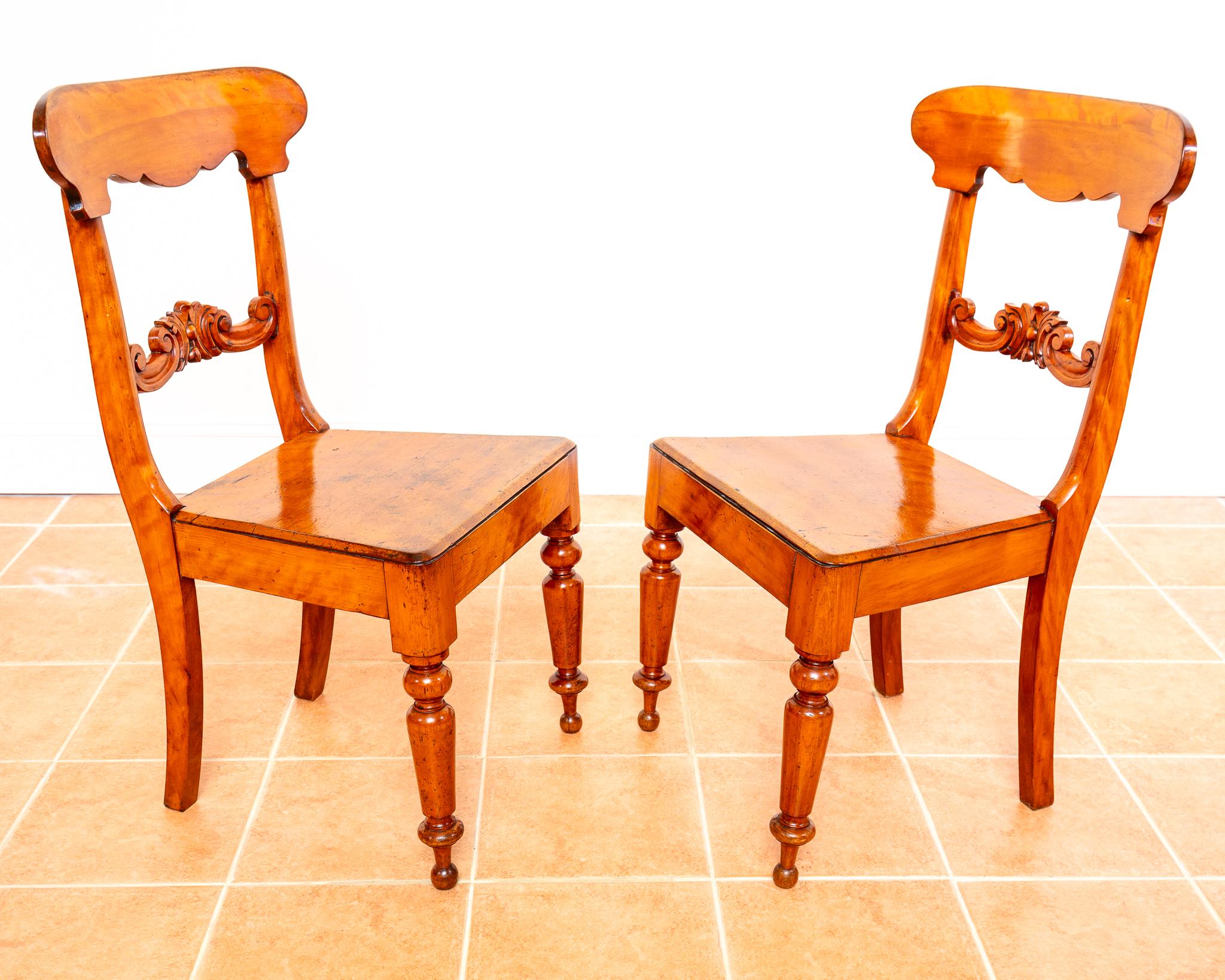 Paire de chaises suédoises Biedermeier Karl Johan Gustavian Fine Antique en vente 9