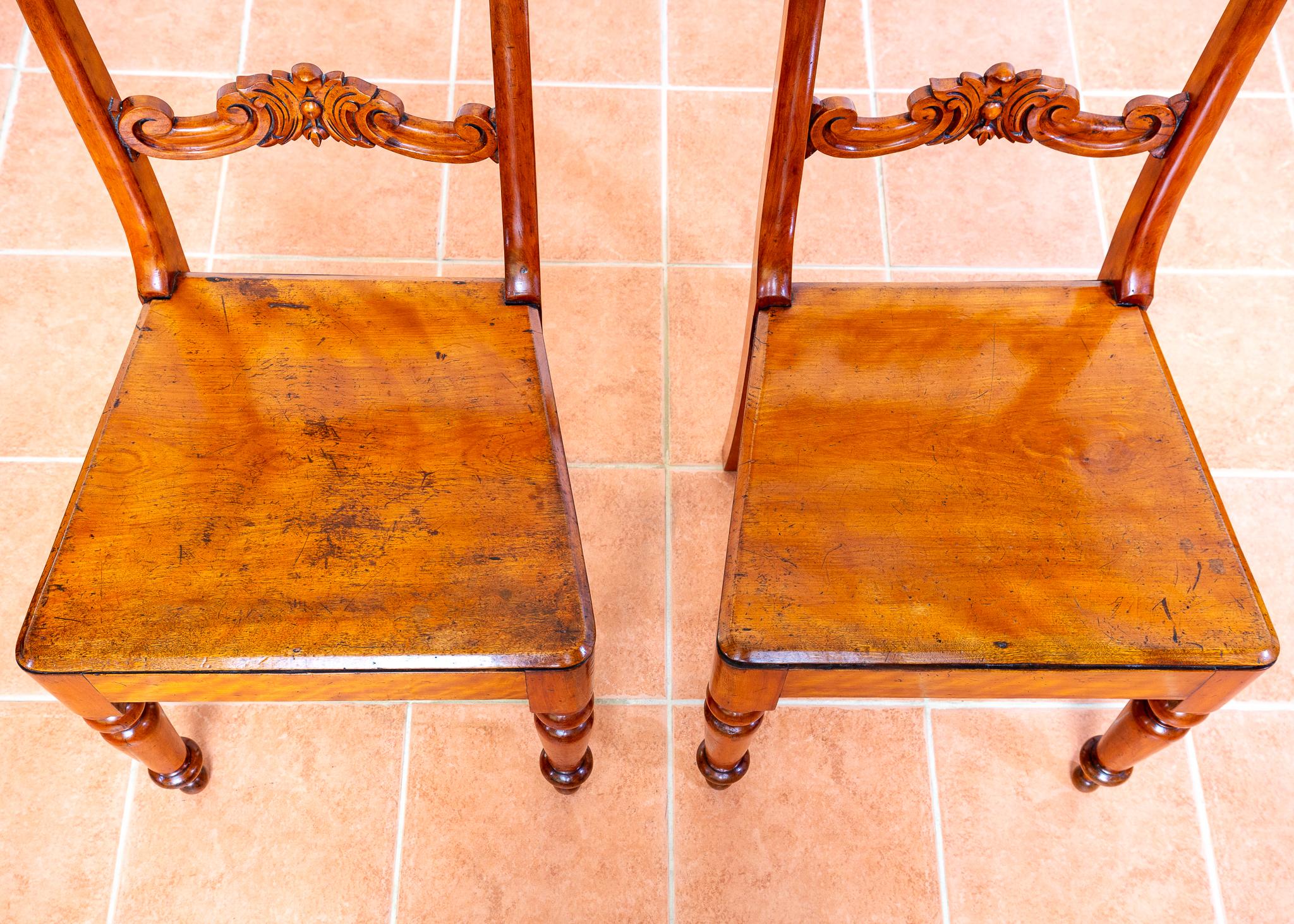 Paire de chaises suédoises Biedermeier Karl Johan Gustavian Fine Antique en vente 11