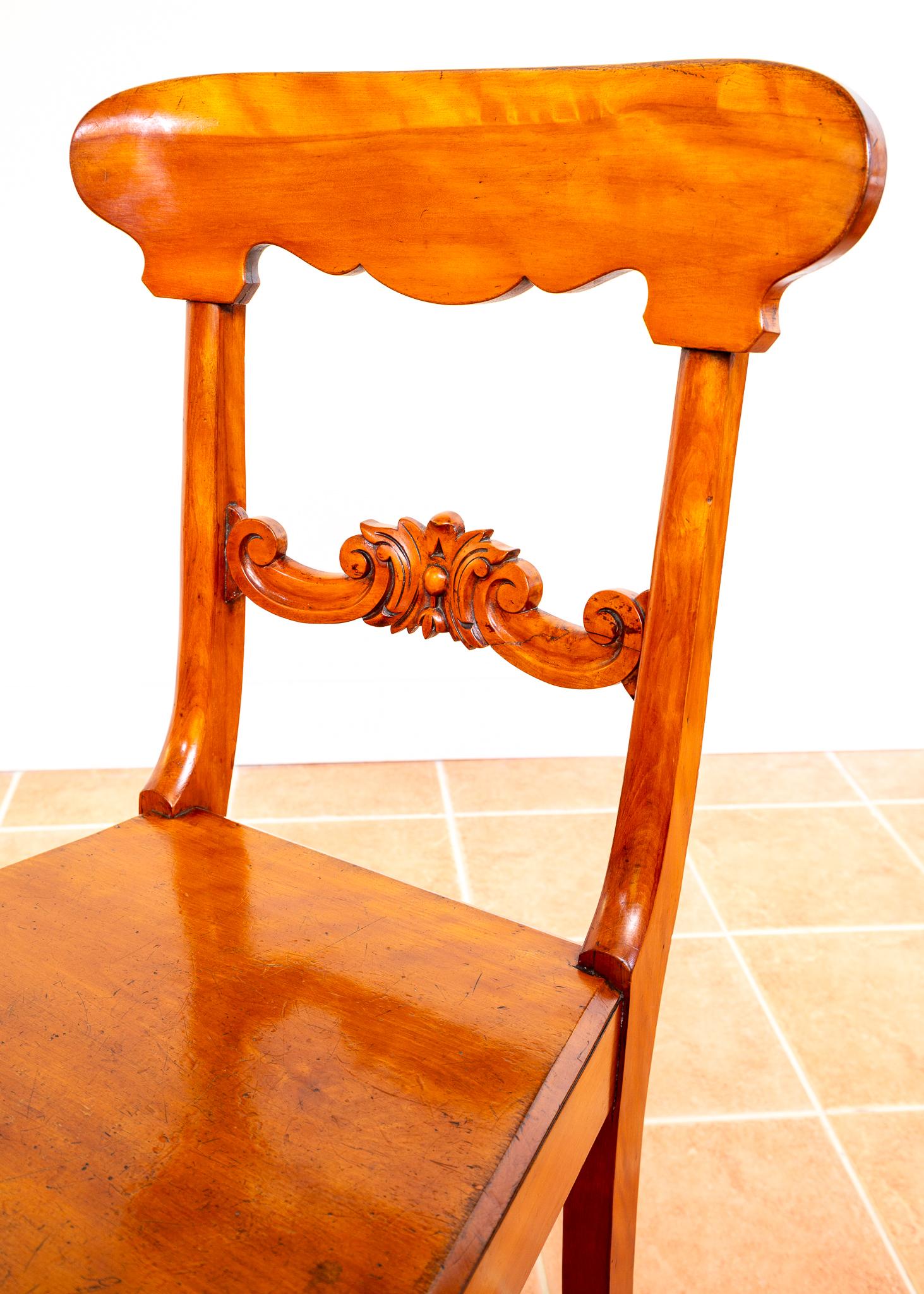 Suédois Paire de chaises suédoises Biedermeier Karl Johan Gustavian Fine Antique en vente