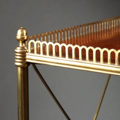 Pair of Satinwood and Brass Edwardian Étagères Attributed to Jansen 19th Century