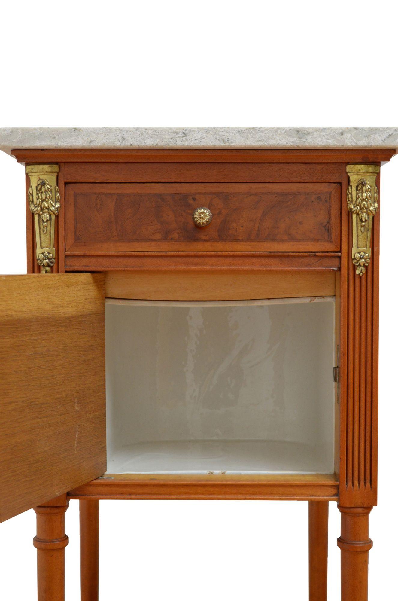 Pair Of Satinwood Bedside Cabinets For Sale 1