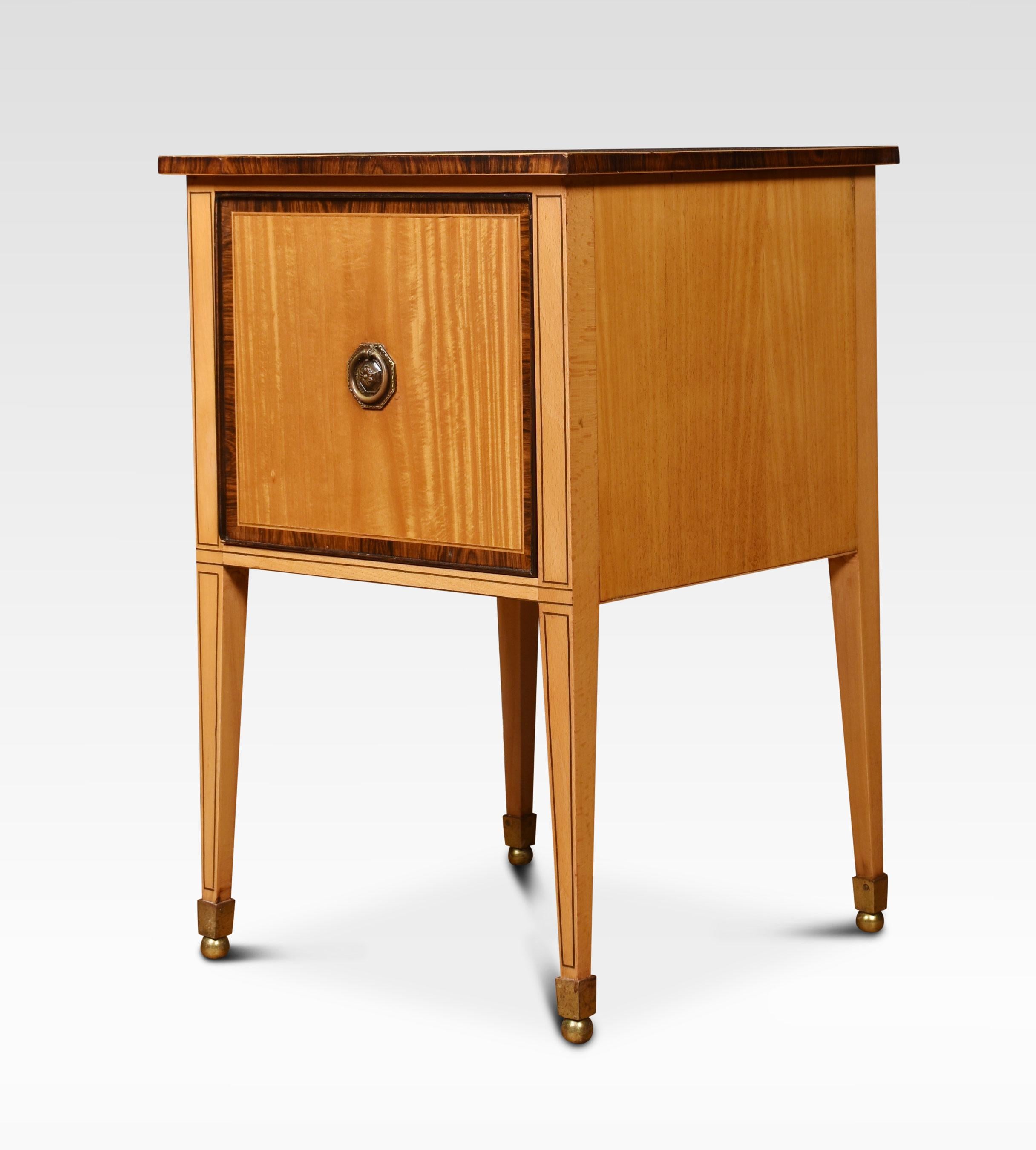 Pair of Satinwood Bedside Cabinets 1