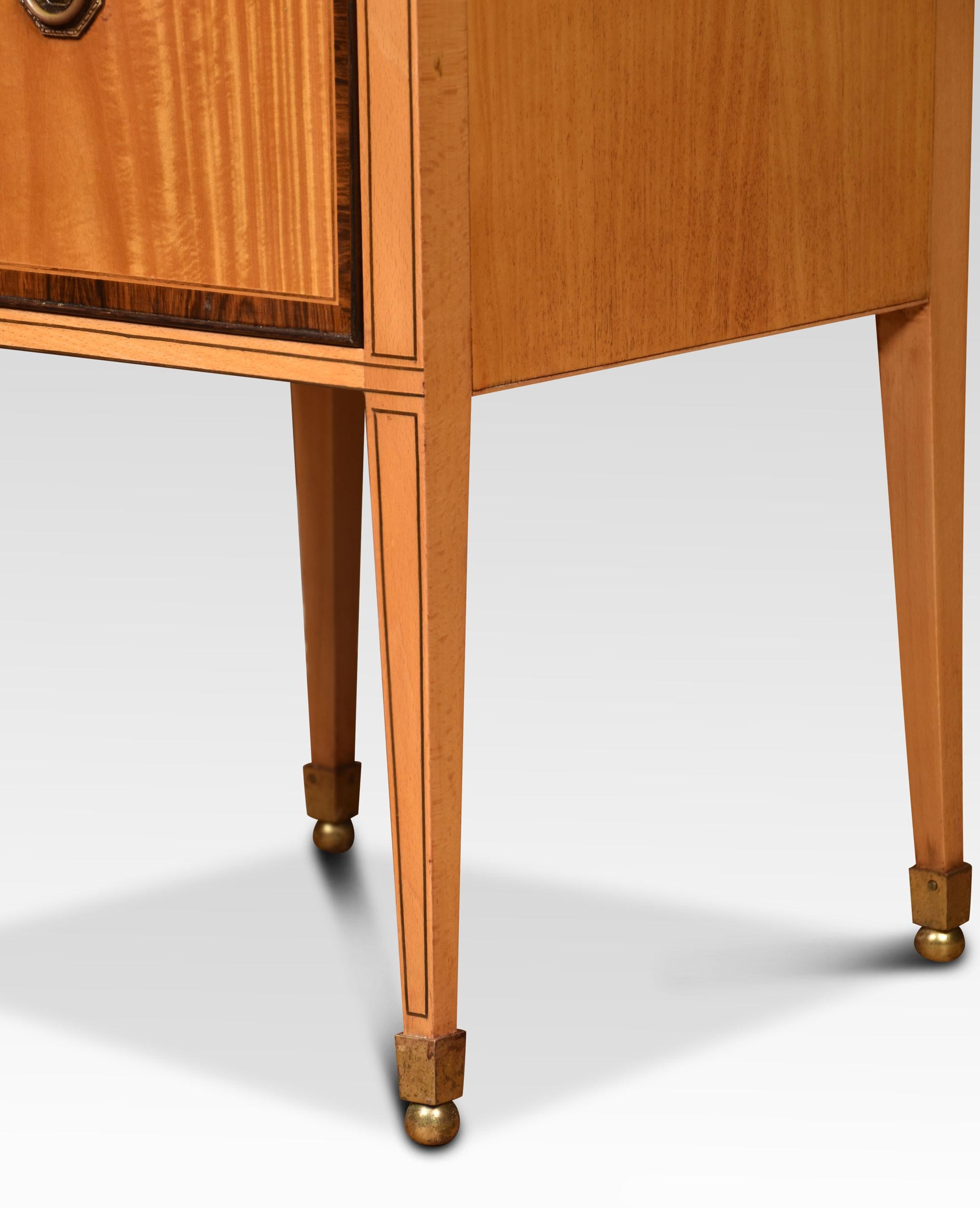 Pair of Satinwood Bedside Cabinets 2