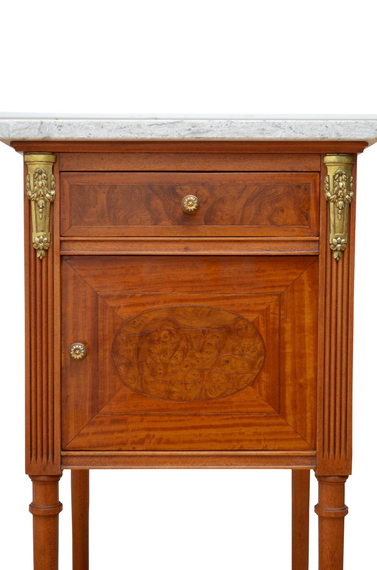 Pair Of Satinwood Bedside Cabinets For Sale 3
