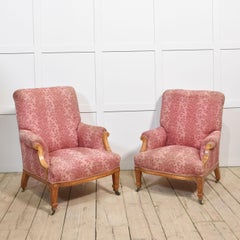 Pair of satinwood Lounge chairs
