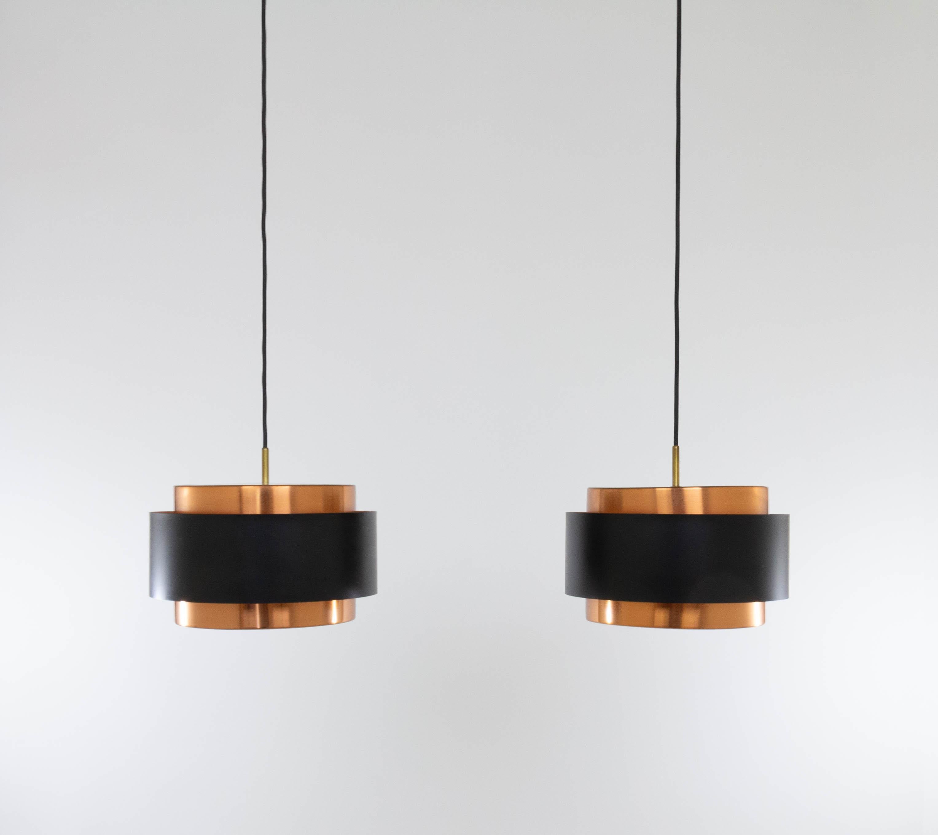 Danish Pair of Saturn Pendants by Jo Hammerborg for Fog & Mørup, 1960s For Sale