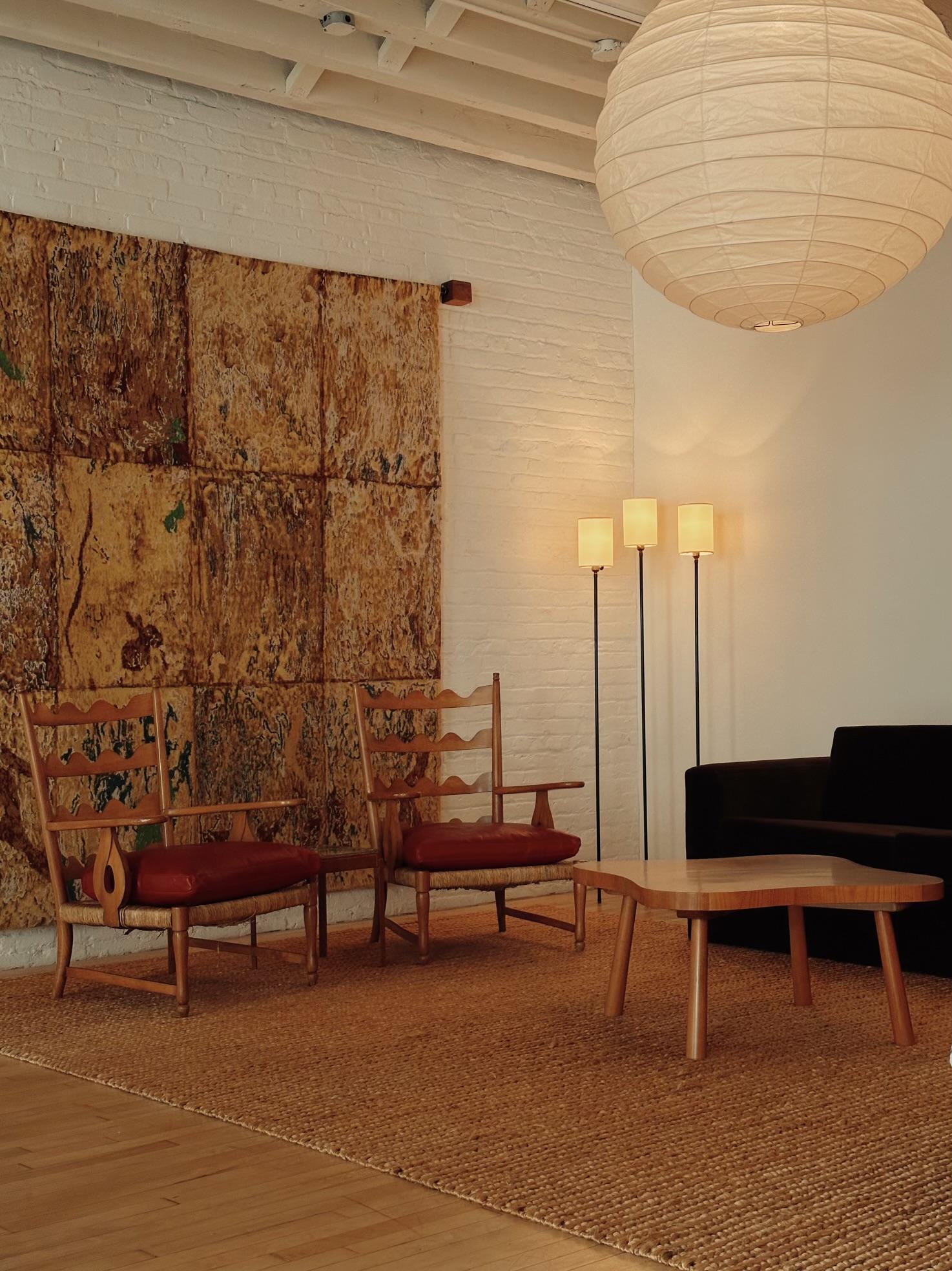 Pair of Scallop Back Armchairs by Paulo Buffa c. 1950 For Sale 10
