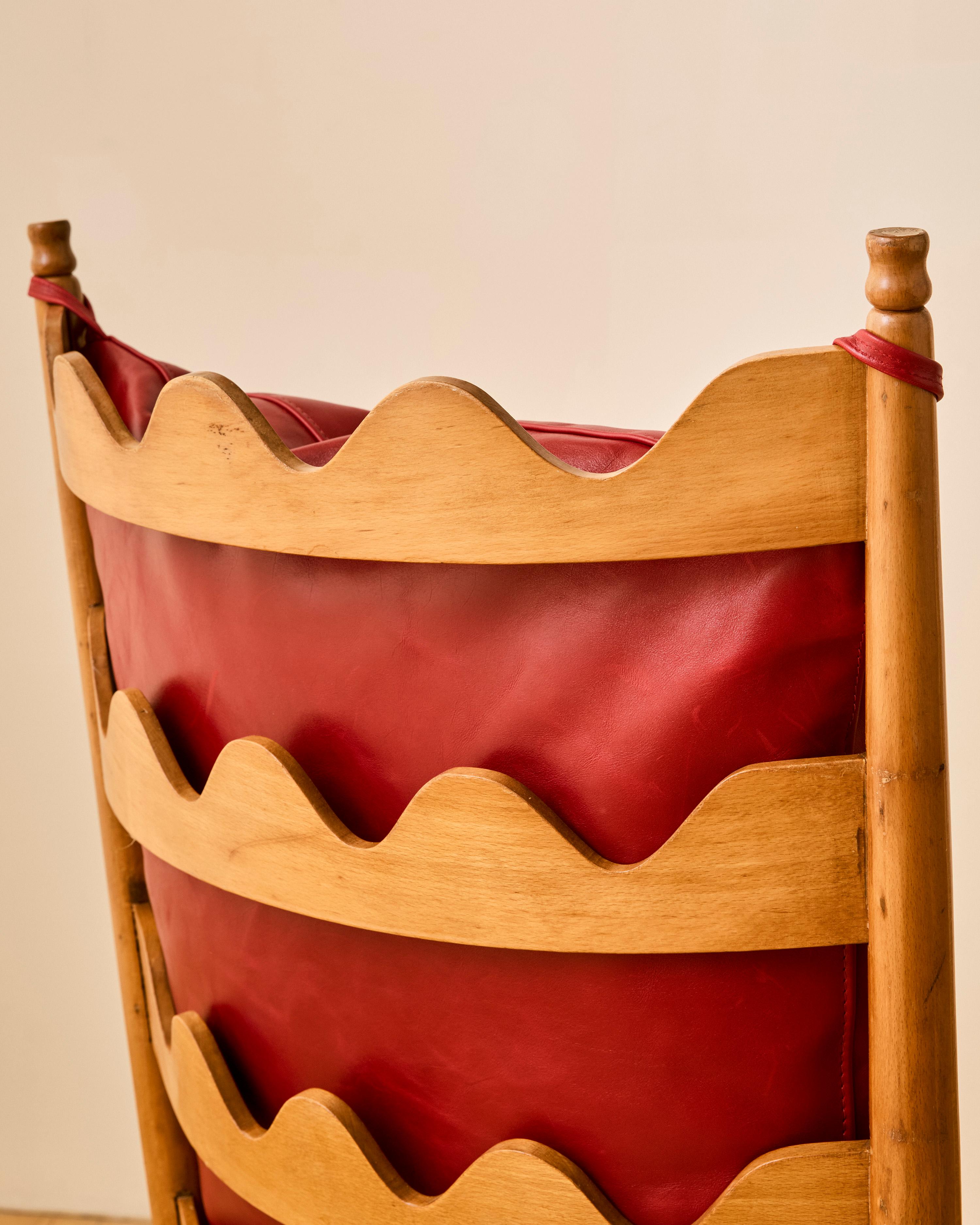 Pair of Scallop Back Armchairs by Paulo Buffa c. 1950 For Sale 2