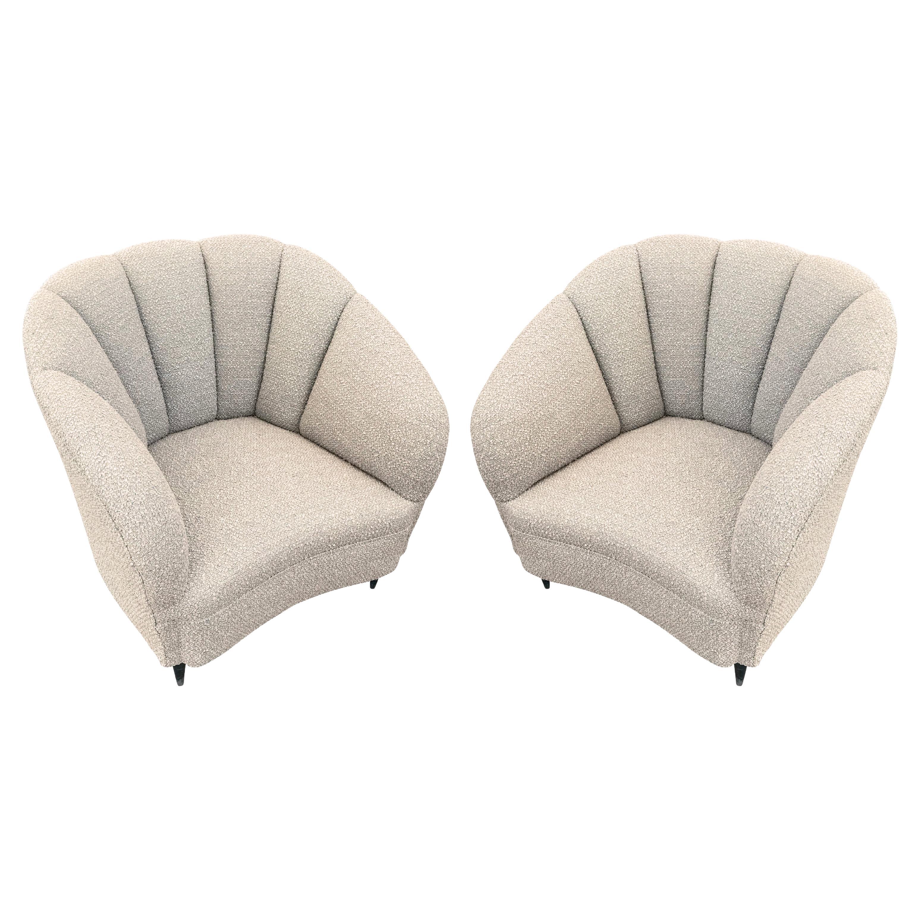 Scalloped Snuggle Chair at 1stDibs