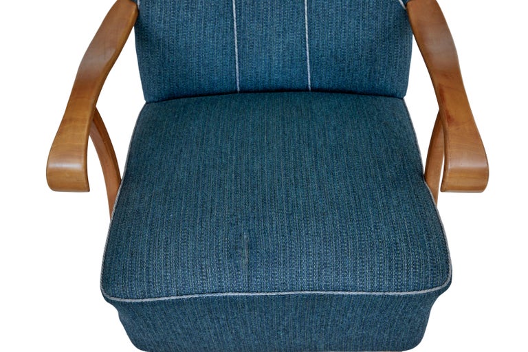 Pair of Scandinavian 1950's Shell Back Armchairs For Sale at 1stDibs