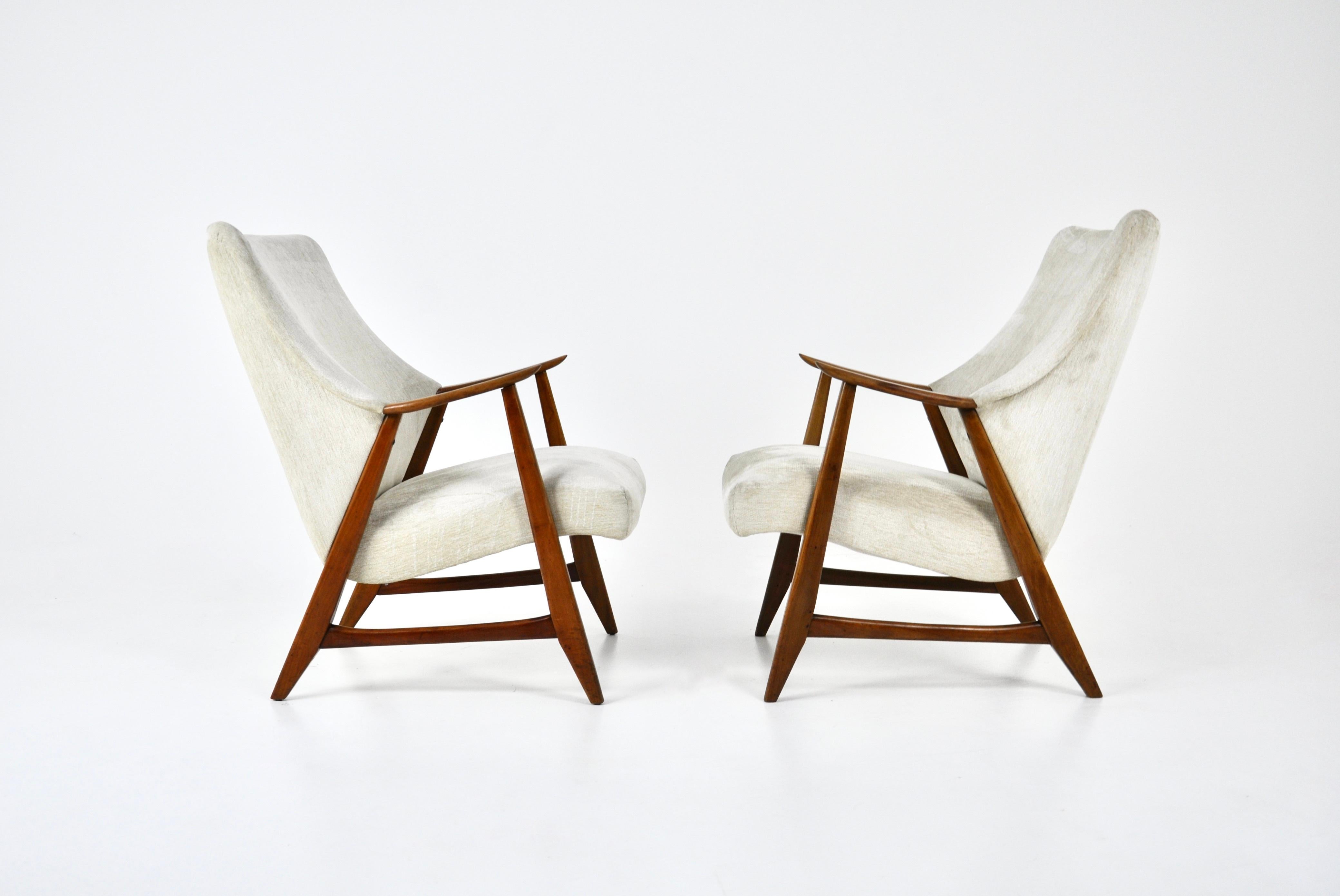Pareja de sillones escandinavos, años 60 en Bueno estado para la venta en bruxelles, BE
