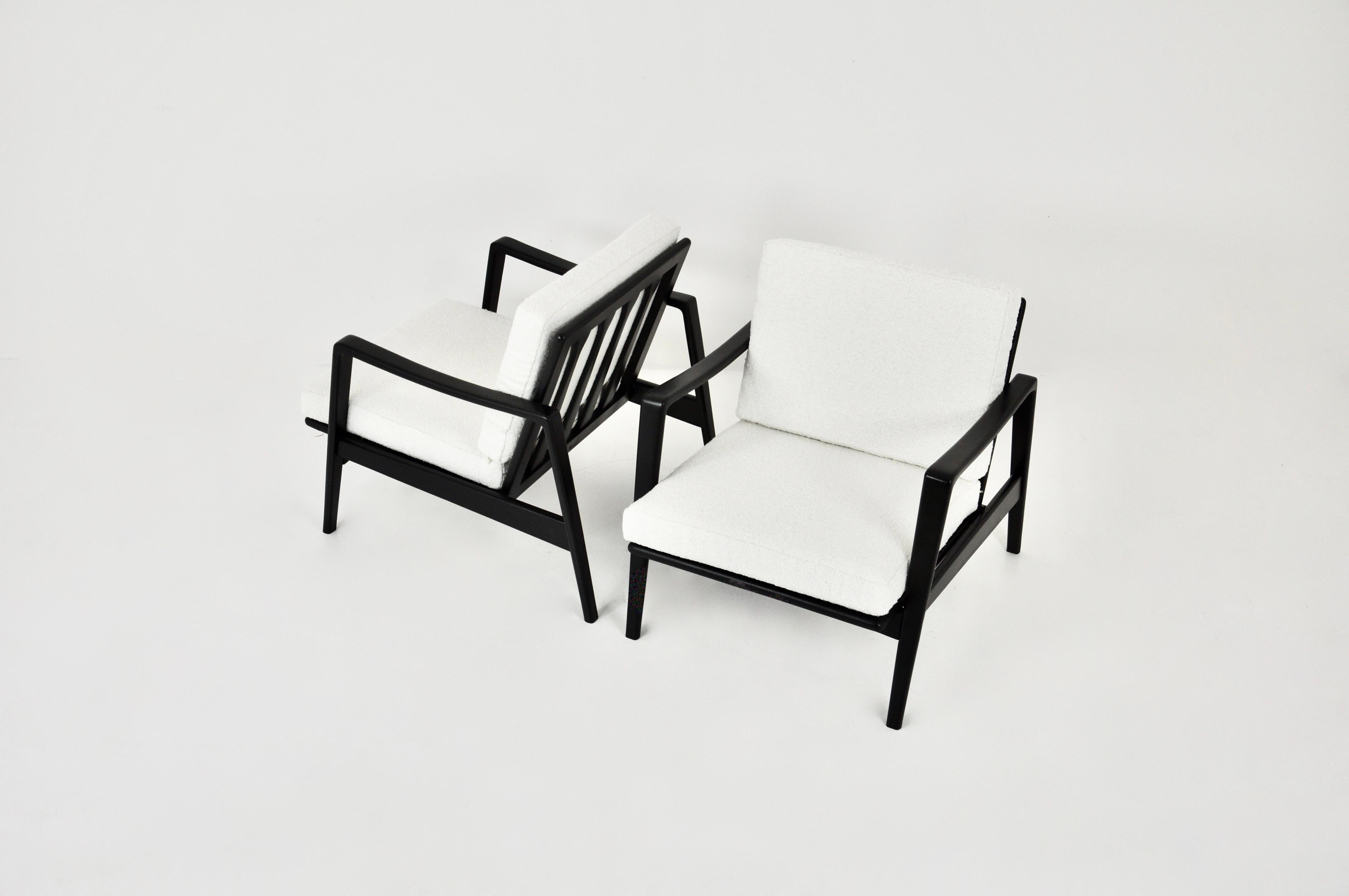 Mid-Century Modern Paire de chaises longues scandinaves par Arne Wahl Iversen pour Komfort, années 1950 en vente