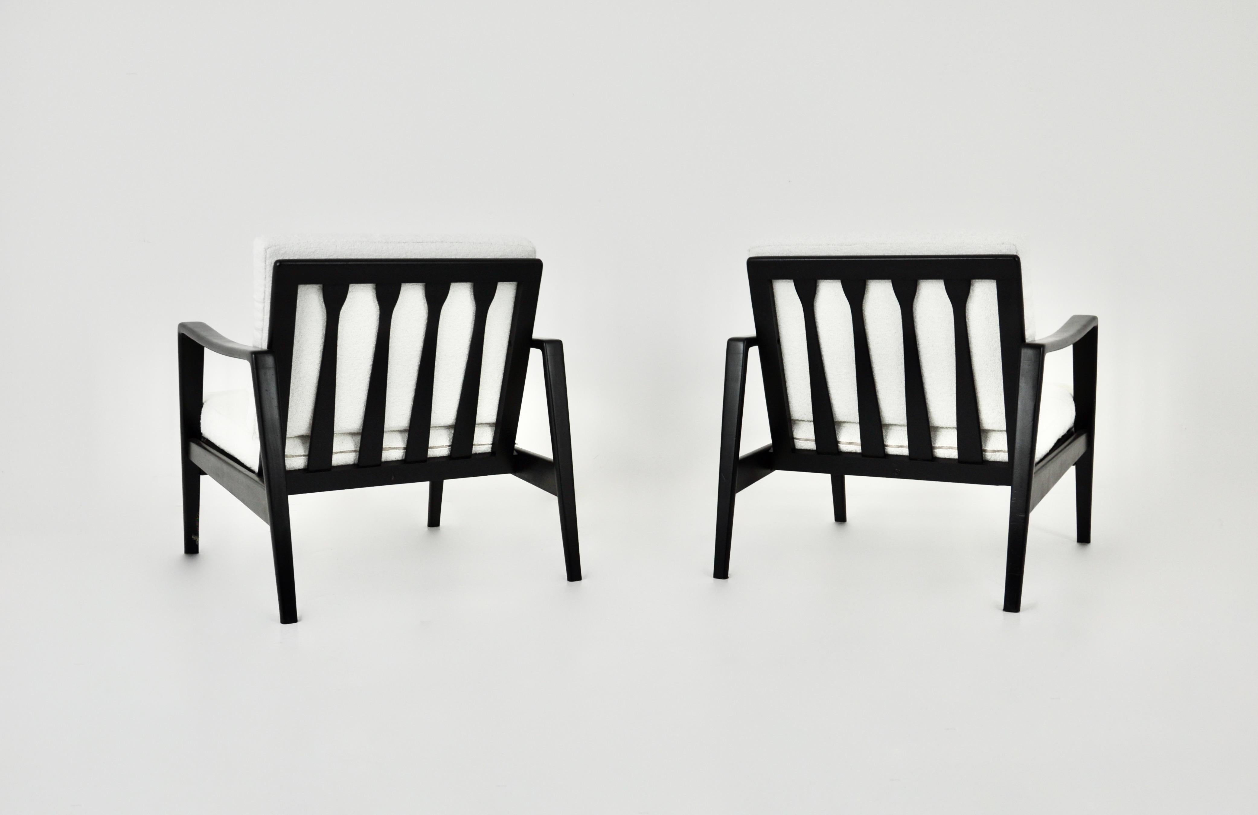 Mid-20th Century Pair of Scandinavian Lounge Chairs by Arne Wahl Iversen for Komfort, 1950s For Sale