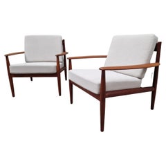Pair of Scandinavian Armchairs in Teak, Grete Jalk for France and Son