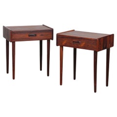 Pair of Scandinavian bedside tables in Rio rosewood, 1960