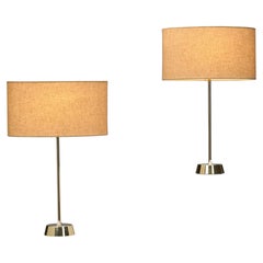 Pair of Scandinavian Brass Table Lamps by ASEA, Sweden 1970s