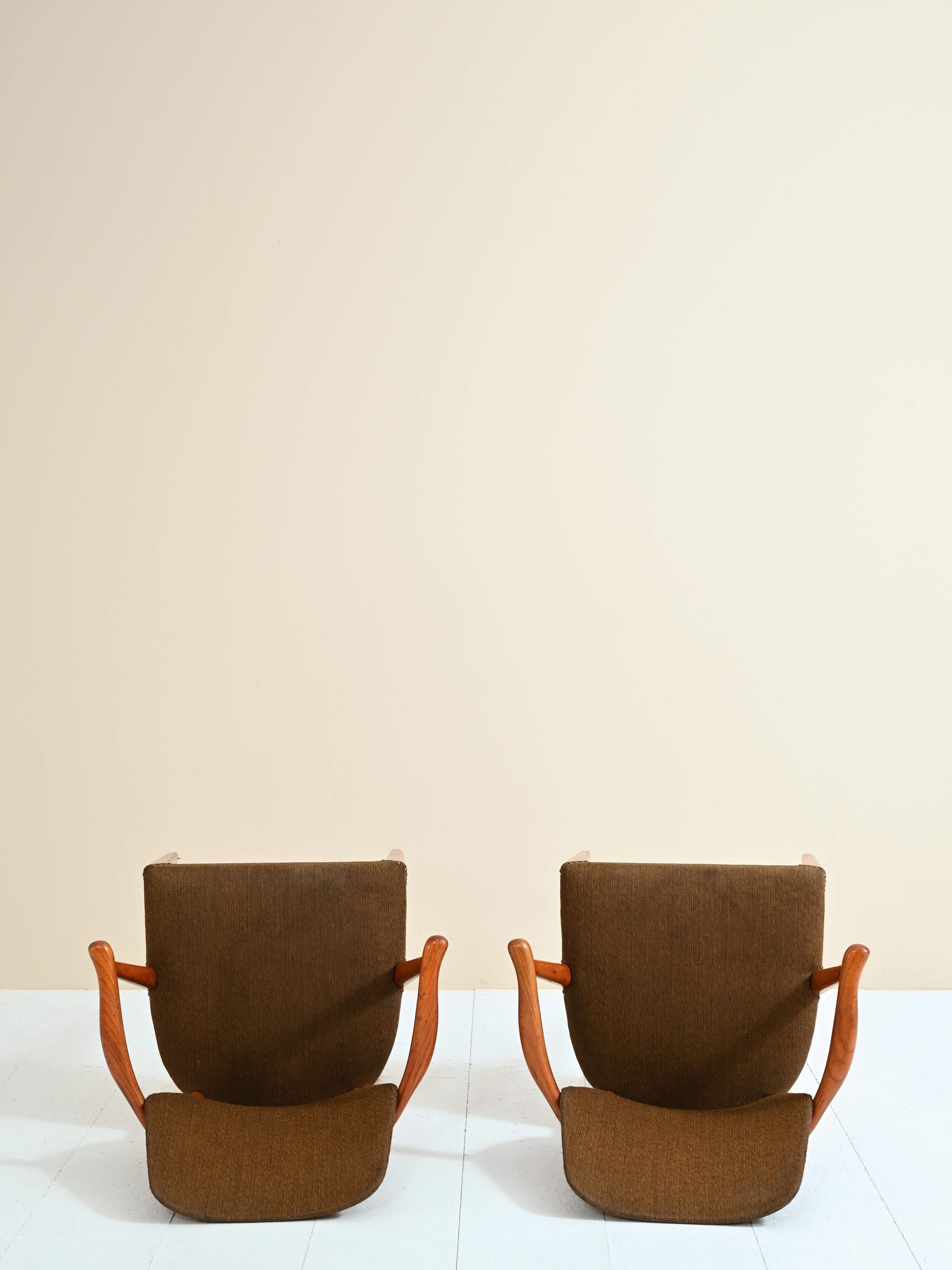 Mid-20th Century Pair of Scandinavian Chairs from the 1950s For Sale