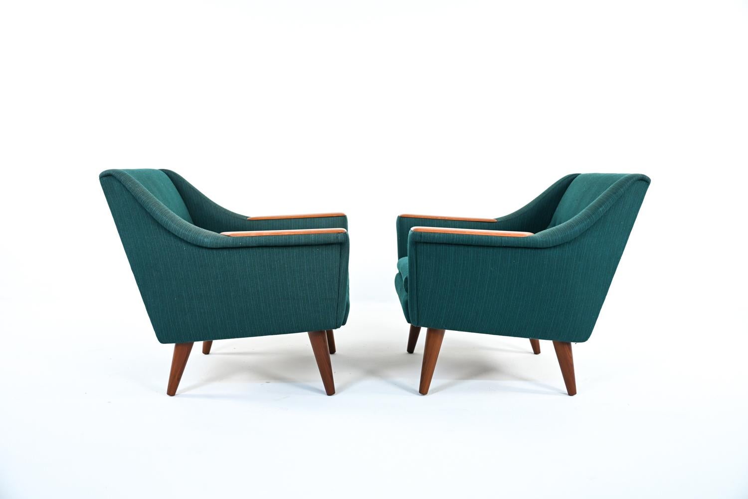 20th Century Pair of Scandinavian Easy Chairs in the Manner of Kurt Østervig, c. 1960's