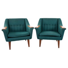 Pair of Scandinavian Easy Chairs in the Manner of Kurt Østervig, c. 1960's