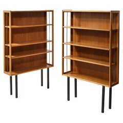 Pair of Scandinavian Étagère Open Shelving Units, Denmark 1950s