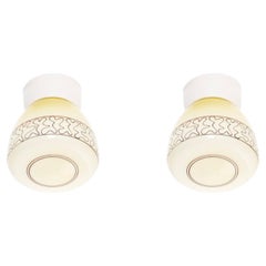 Pair of Scandinavian Flush Mount Ceiling Lamps, 1950s
