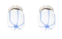 Pair of Scandinavian Flush Mount Ceiling Lights