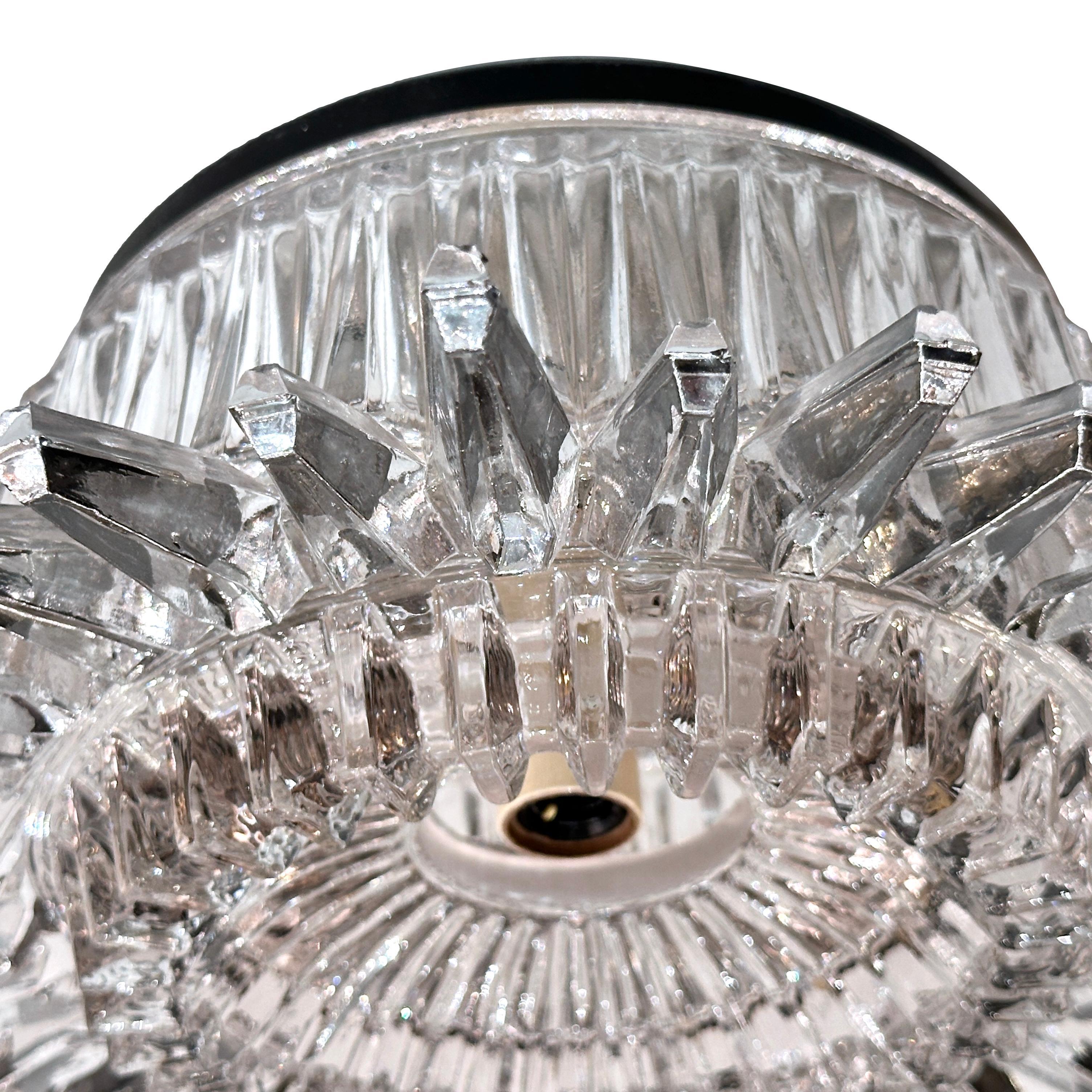 Swedish Pair of Scandinavian Glass Light Fixtures, Sold Individually For Sale