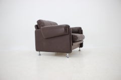 Pair of Scandinavian Leather Armchairs for MYRSKYLÄ OY, Finland, 1960s