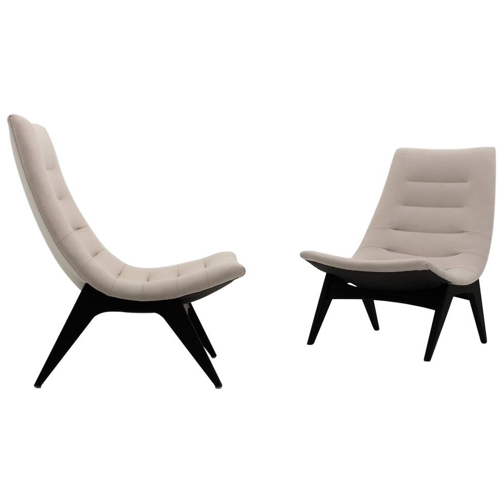 Pair of Scandinavian Lounge Chairs "755" by Svante Skogh for Ope Möbler, Sweden For Sale