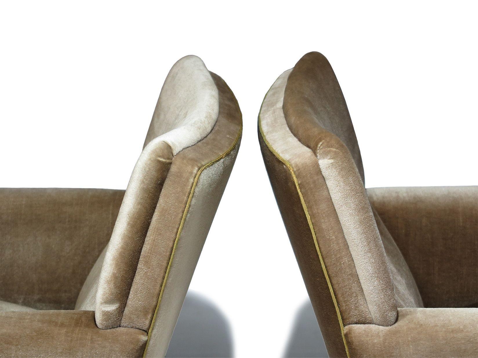 Paar skandinavische Loungesessel aus originalem Mohair im Angebot 6