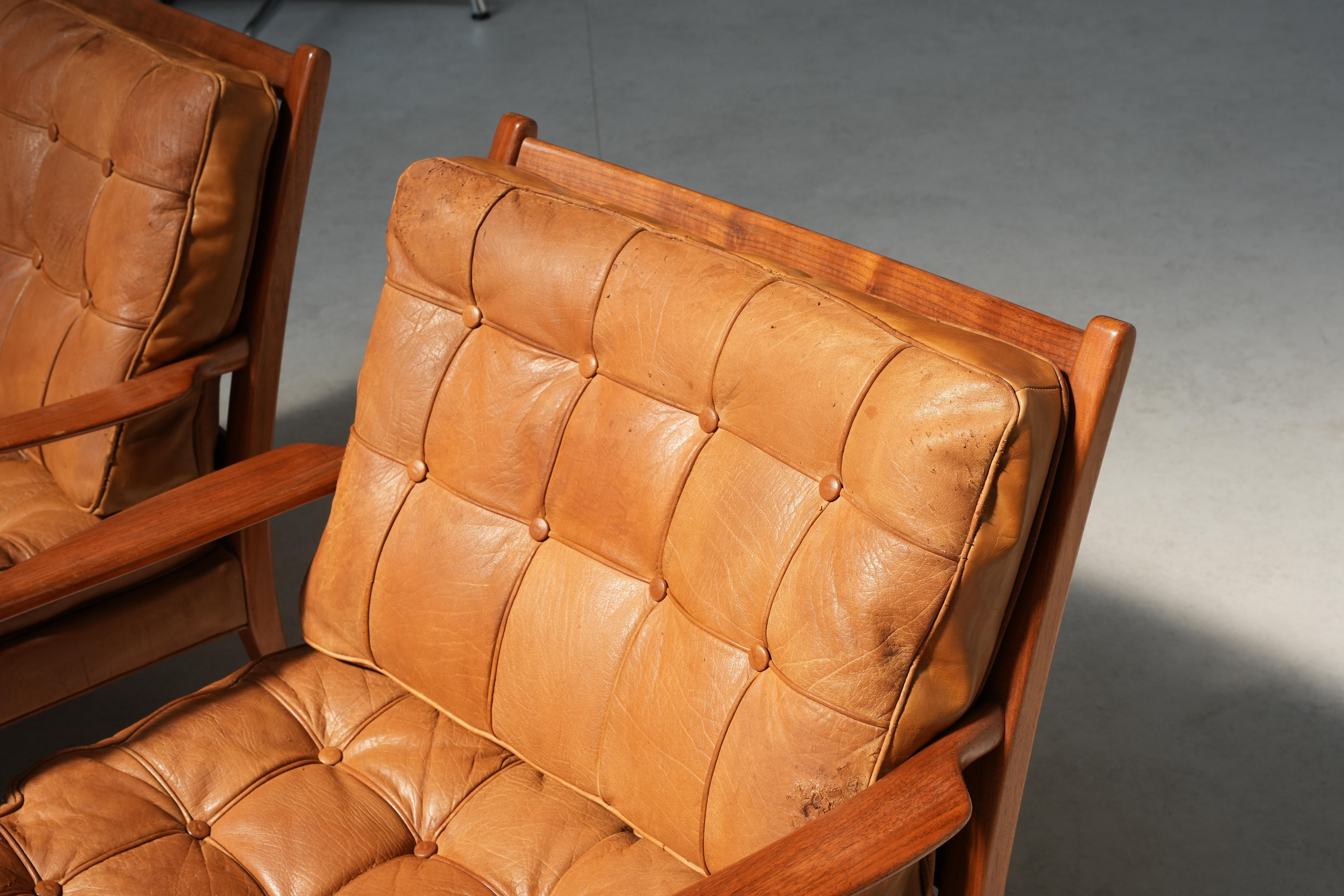 Paar skandinavische Lounge-Stühle Mod. Loven von Arne Norell AB, 1960er Jahre Schweden im Angebot 8