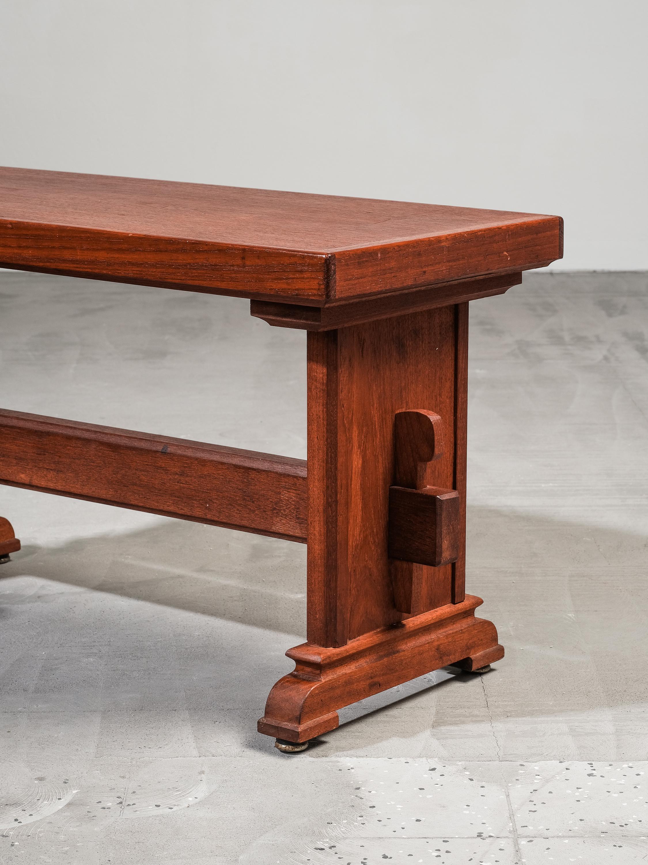 Scandinavo moderno Coppia di panche scandinave di metà secolo in teak in vendita