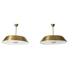Pair of Scandinavian Mid-Century Ceiling Lights, Bo Notini, Sweden, 1940s