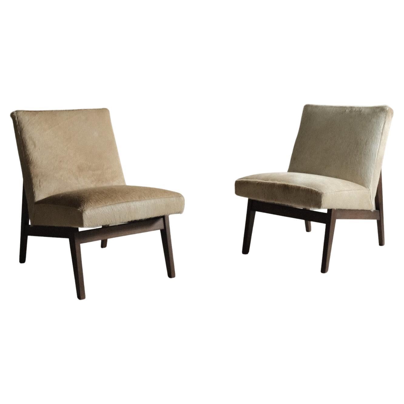 Pair of Scandinavian Mid-Century Chairs, in Style of Pierre Jenneret, 1950s