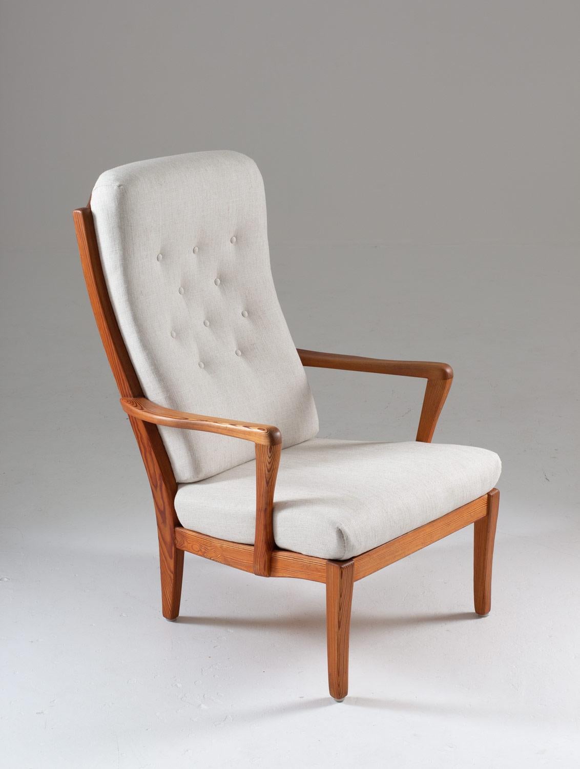 Mid-Century Modern Pair of Scandinavian Midcentury Lounge Chairs by Carl Malmsten