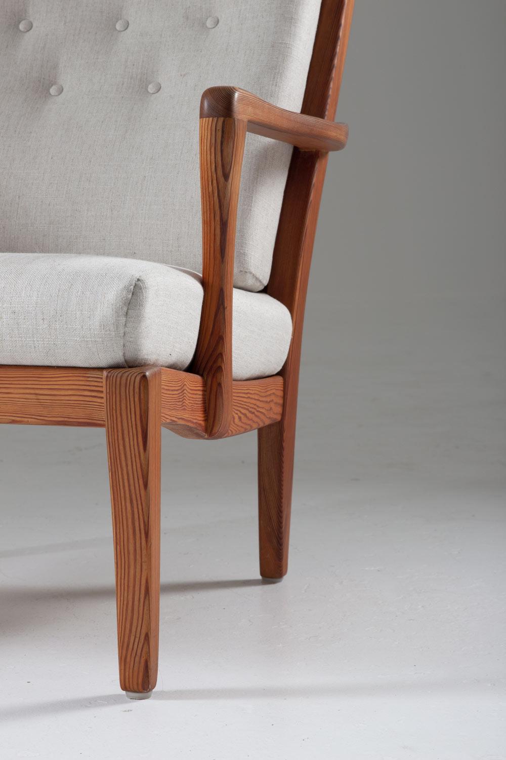 Pair of Scandinavian Midcentury Lounge Chairs by Carl Malmsten 1