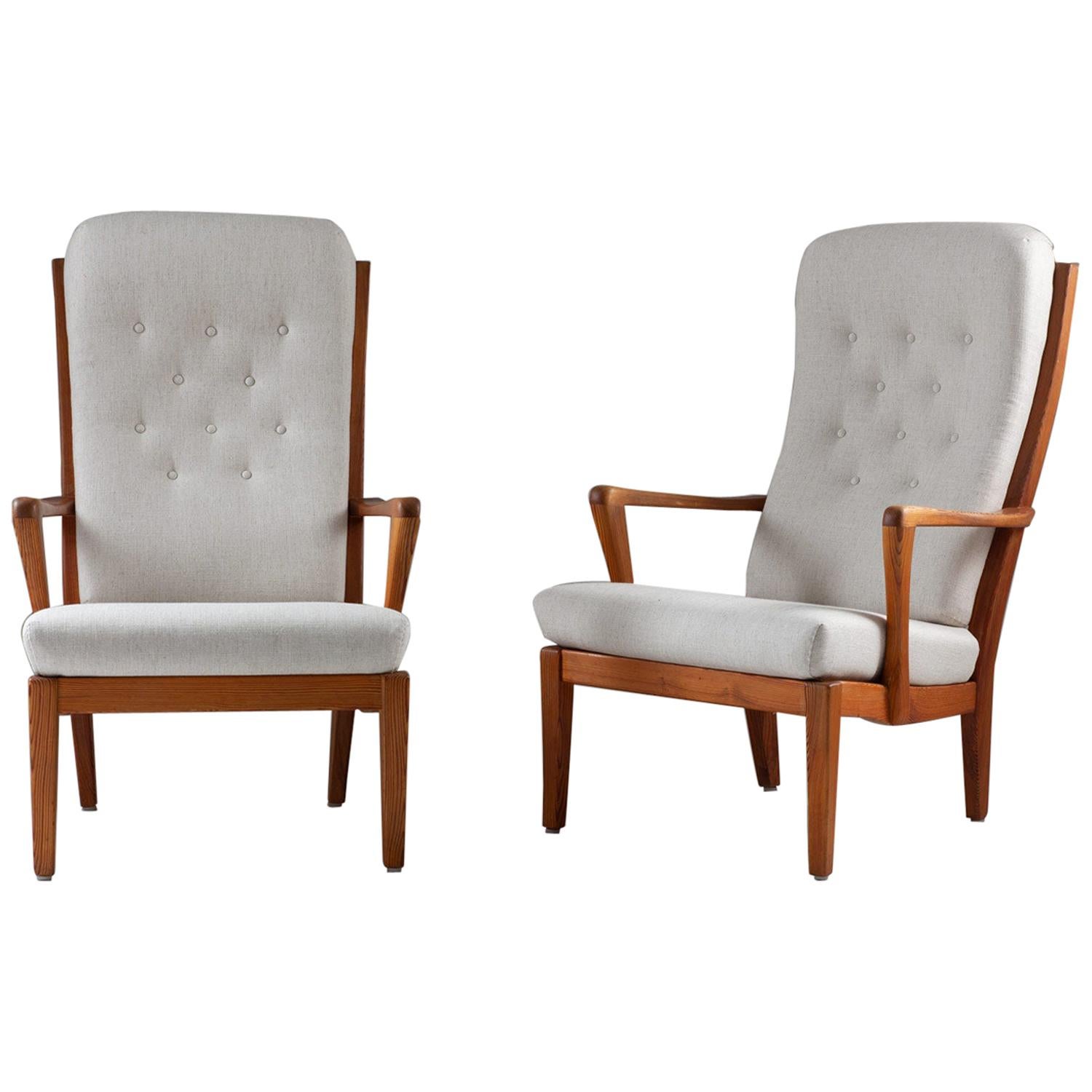 Pair of Scandinavian Midcentury Lounge Chairs by Carl Malmsten