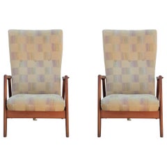 Pair of Scandinavian Mid-Century Modern 'Rock Siesta' Reclining Lounge Chairs