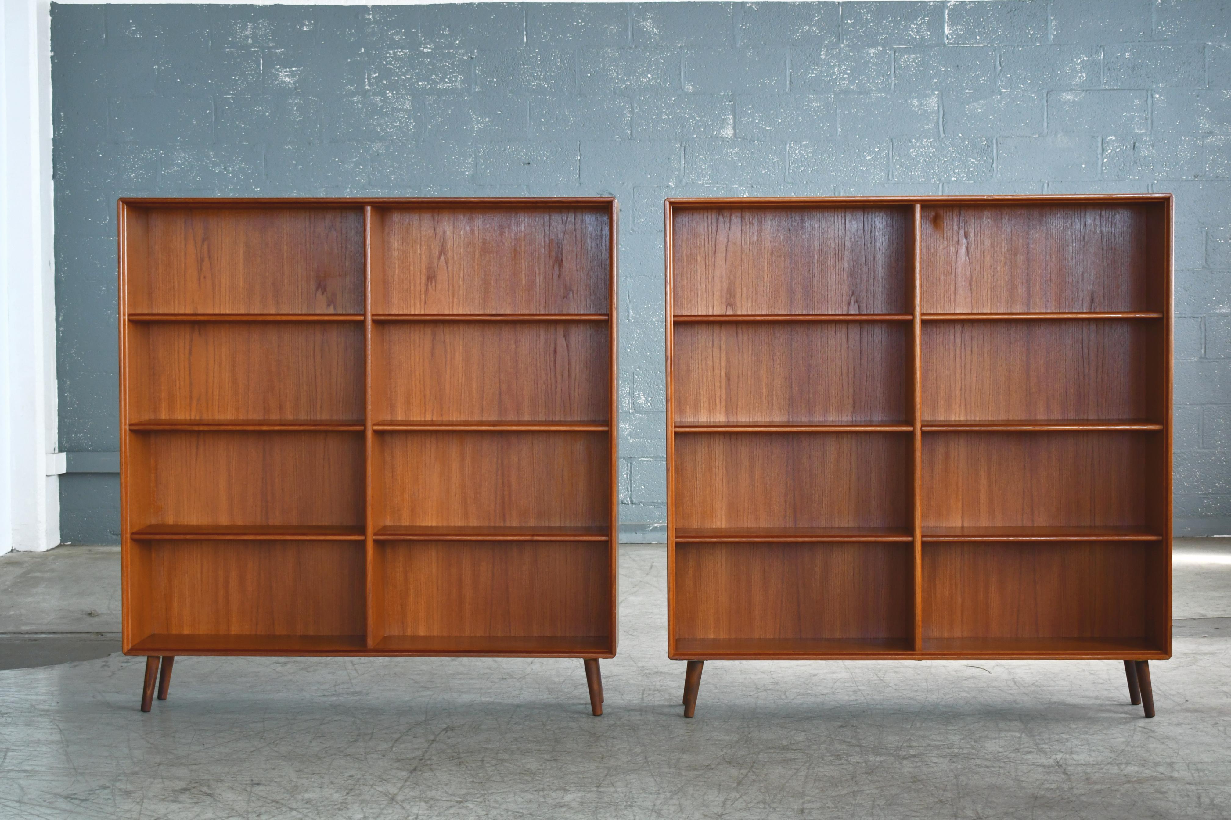 scandinavian teak bookcases