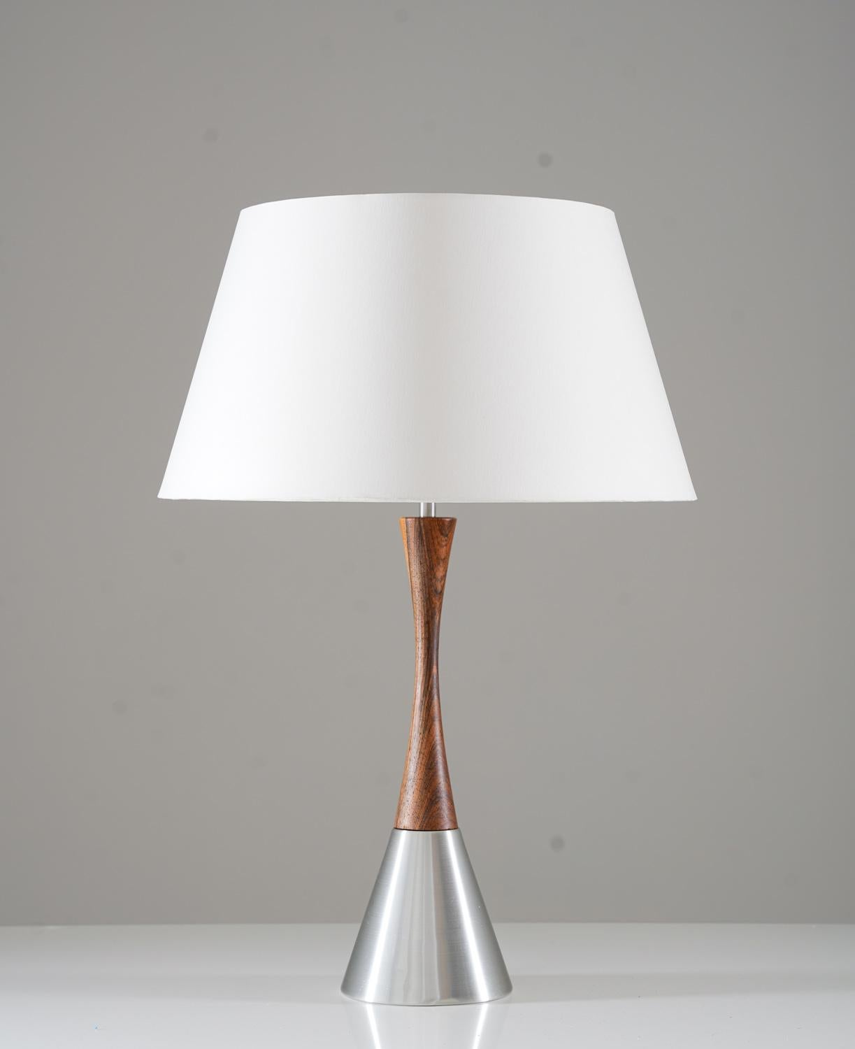 Metal Pair of Scandinavian Midcentury Table Lamps by Bergboms For Sale