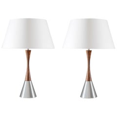 Paire de lampes de bureau scandinaves du milieu du siècle dernier par Bergboms