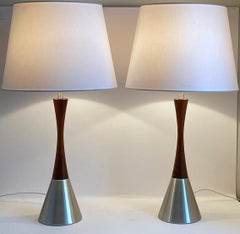 Pair of Scandinavian Midcentury Table Lamps by Bergboms, Sweden