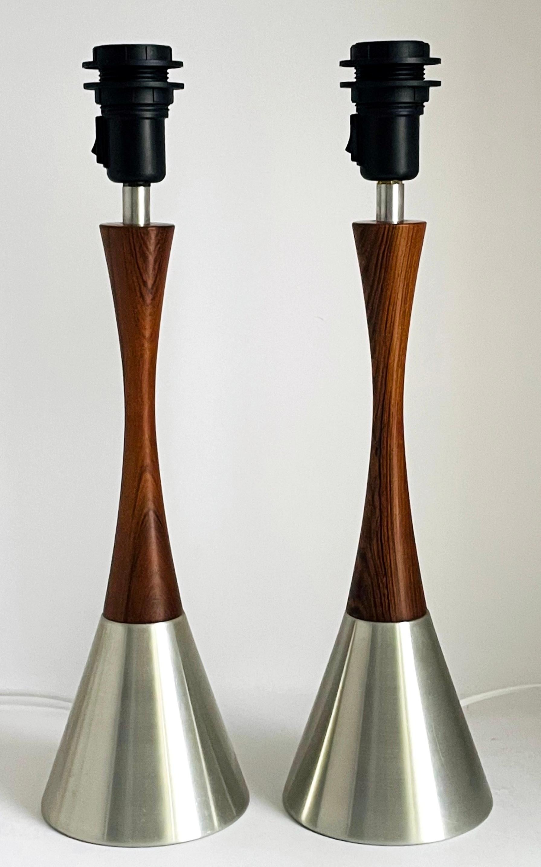 Scandinavian Modern Pair of Scandinavian Midcentury Table Lamps by Bergboms, Sweden
