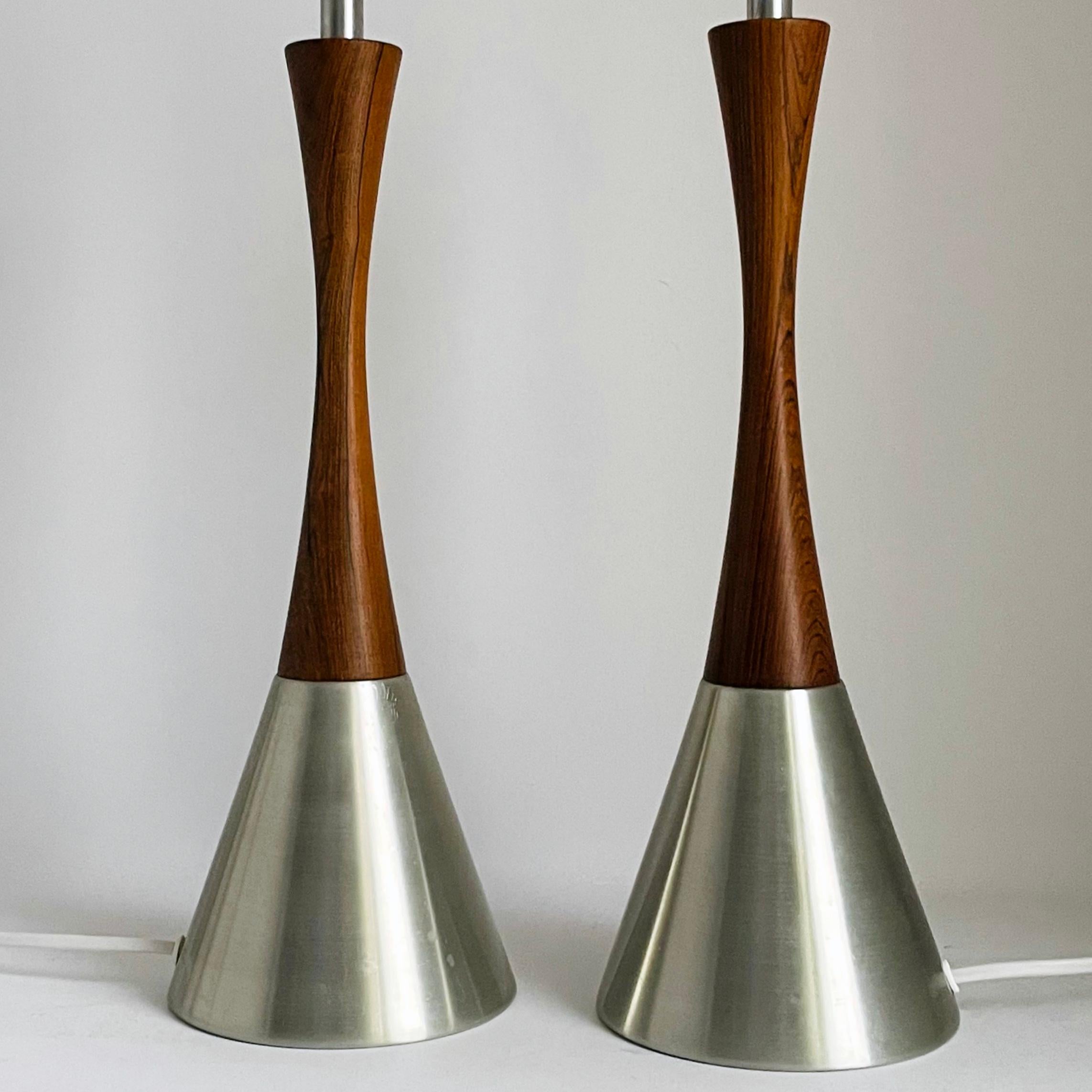 Swedish Pair of Scandinavian Midcentury Table Lamps by Bergboms, Sweden