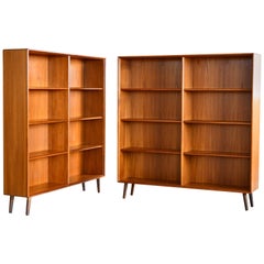 Pair of Scandinavian Midcentury Teak Bookcases by Bertil Fridhagen for Bodafors