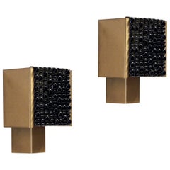 Pair of Scandinavian Midcentury Wall Sconces in Brass, 1970s Vintage Pair of Scandinavian Midcentury Wall Sconces in Brass, 1970s