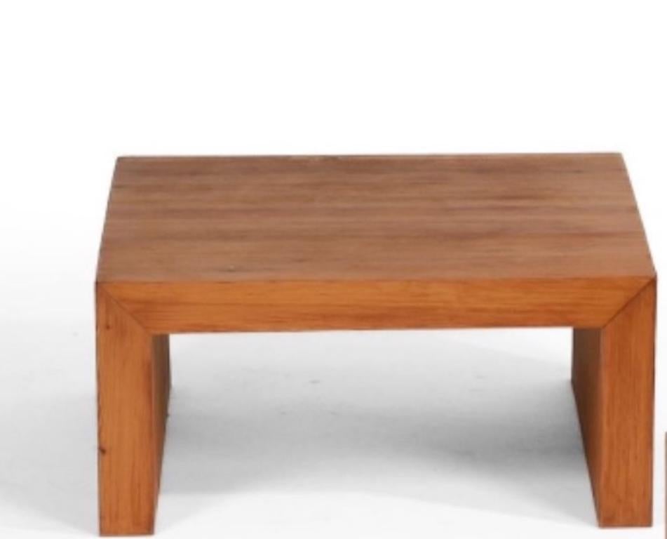 Pareja de mesas de centro minimalistas escandinavas de pino macizo, años 70 en Bueno estado para la venta en TOURS, FR