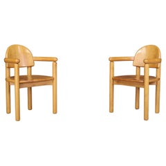 Pair of Scandinavian Modern Armchairs by Rainer Daumiller in Solid Beech, 1970s