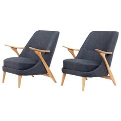 Pair of Scandinavian Modern Armchairs by Svante Skogh for Säffle Möbelfabrik